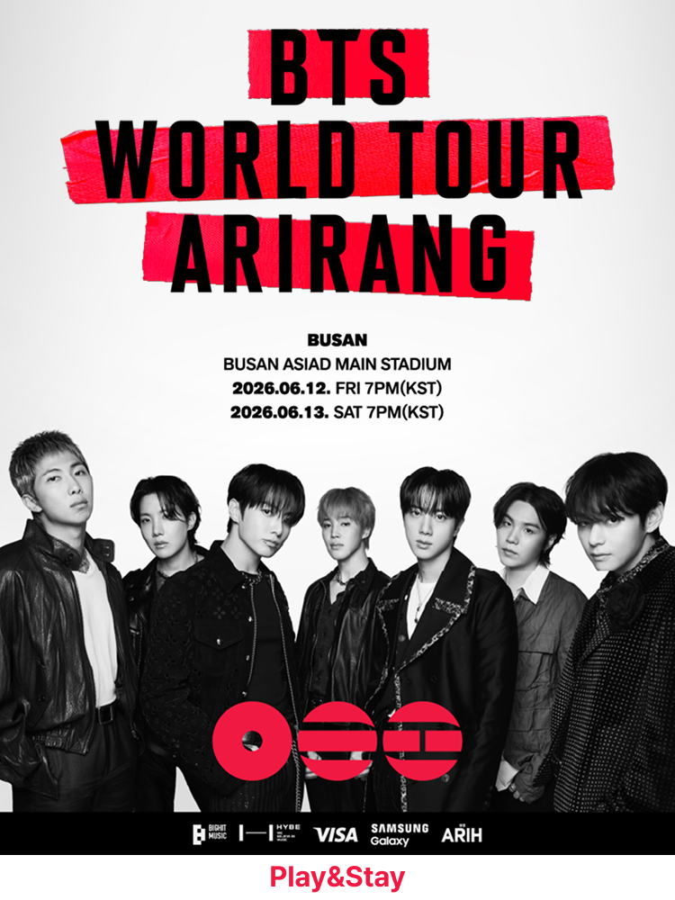 ［Play＆Stay］BTS WORLD TOUR ‘ARIRANG’ IN BUSAN + Hotels 포스터