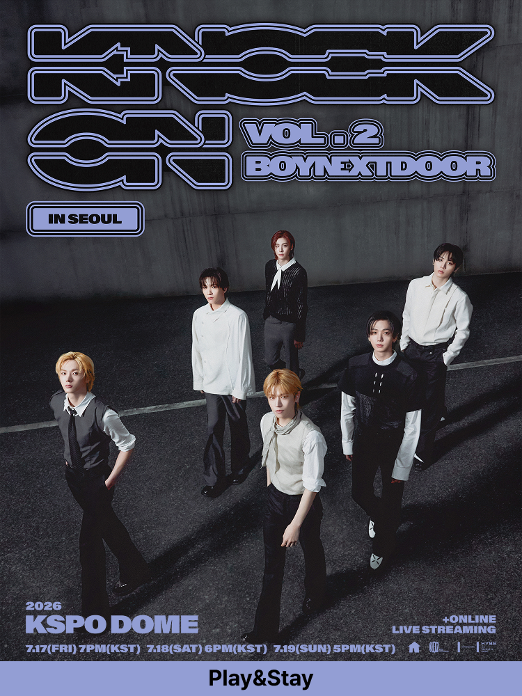 Cartel de ［Play＆Stay］BOYNEXTDOOR Tour 'KNOCK ON Vol.2' en Seúl + Hoteles