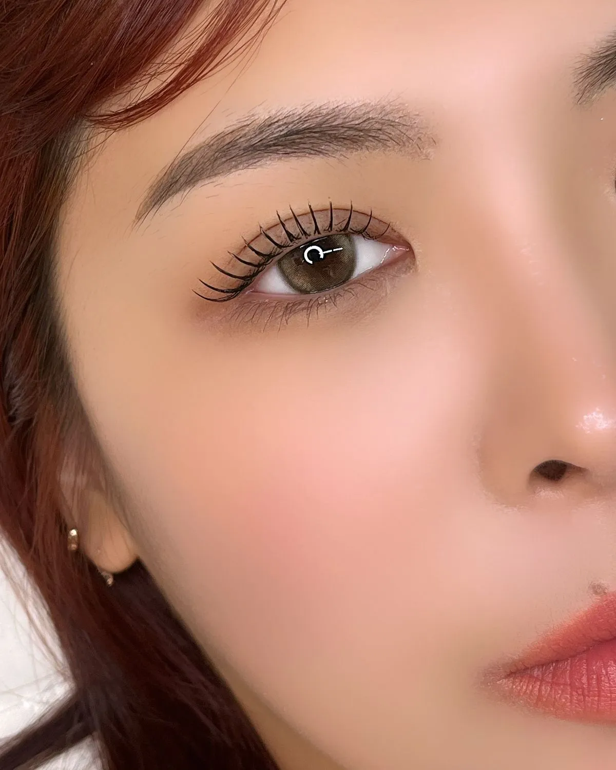 Eyelash extension results that showcase natural curling