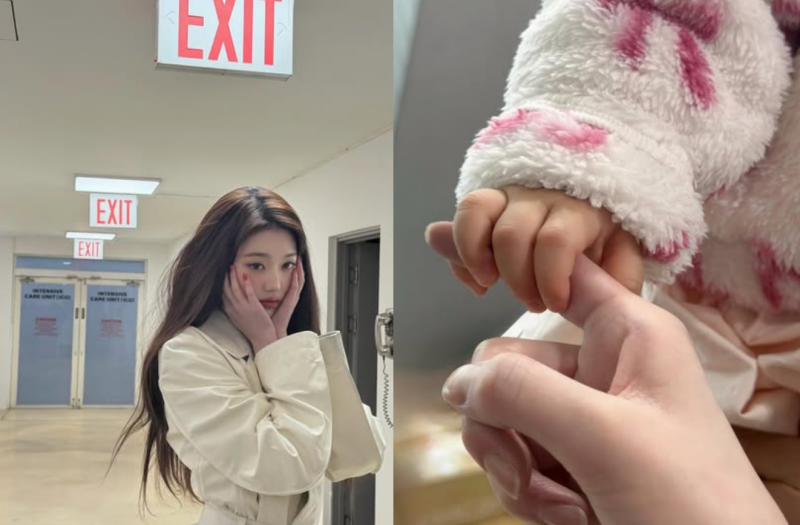 장원영, 아기 손 꼭 잡고…초통령의 '출구 없는' 미모 [IS하이컷]
