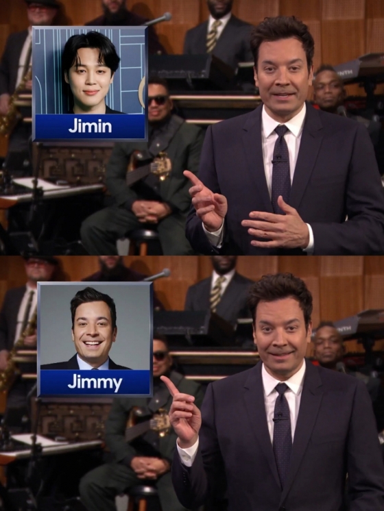 'Jimin♥Jimmy' 방탄소년단 지민, '지미 팰런쇼' 특급 케미