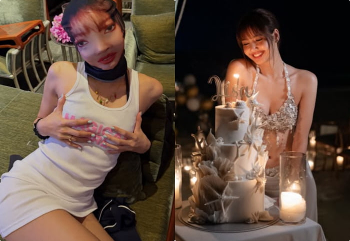 블랙핑크 리사, 또 비키니 입었다…해변서 초호화 생일 파티 "나의 마지막 20대"