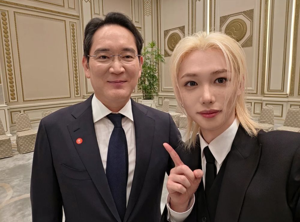 "형이 왜 거기서 나와" 스키즈 필릭스, 이재용 회장과 셀카 공개 [RE:스타]