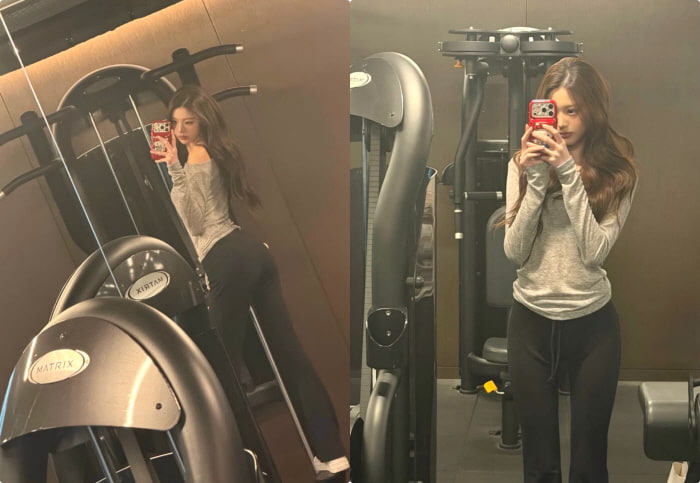 장원영, '뼈말라' 탈출했다…헬스로 다져진 애플힙 자랑