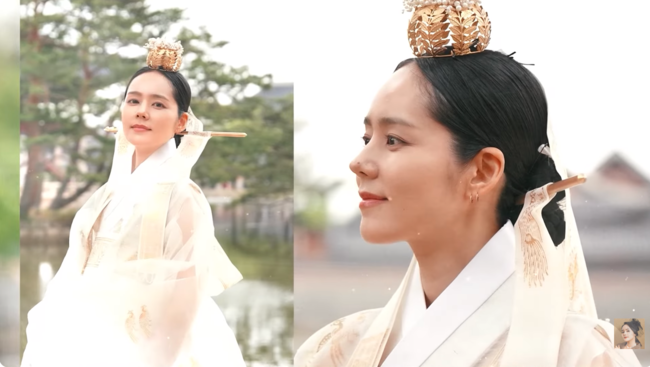 한가인, 한복 입고 경복궁 나타나자 전원 일시정지…"역대급 중전 자태" ('자유부인') [순간포착]
