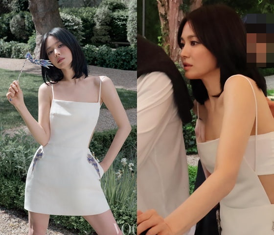 '섹시 모드' 송혜교, 이게 앞치마야? 원피스야? 고양이 포즈까지