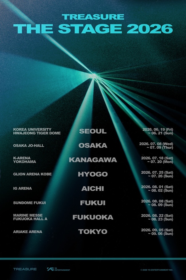 TREASURE to Hold Third Fan Concert Tour “THE STAGE 2026”