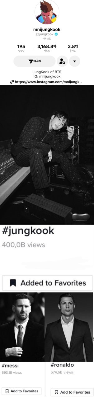 จองกุกแห่งวงบังทันโซนยอนดัน ยอดวิวแฮชแท็กส่วนตัวบนติ๊กต็อก '#jungkook' ทะลุ 400,000 ล้าน..ศิลปินเดี่ยวคนแรกของโลก