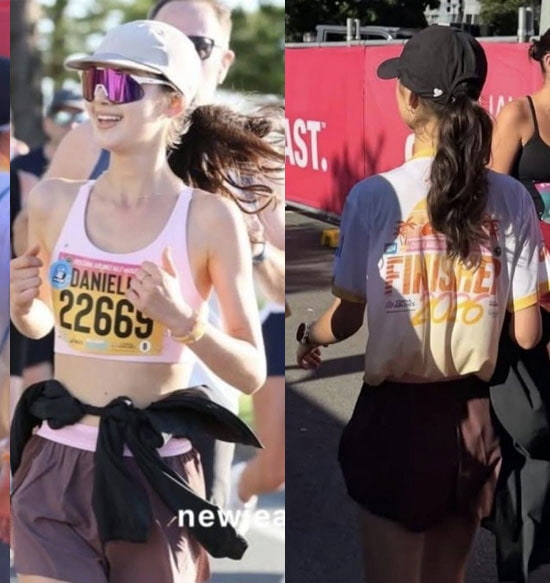 Daniel, Recent Update on Completing a Marathon Amid 'ADOR and a 33 Billion Won Lawsuit'... Bright Smile in Pink Running Gear