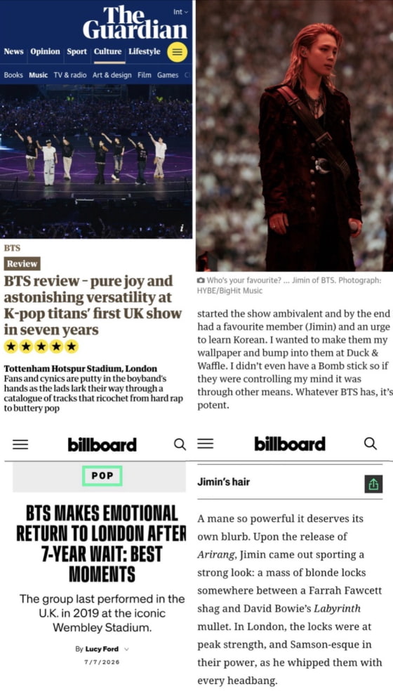 Samson Power That Captivated London..BTS's Jimin, Shining Charisma