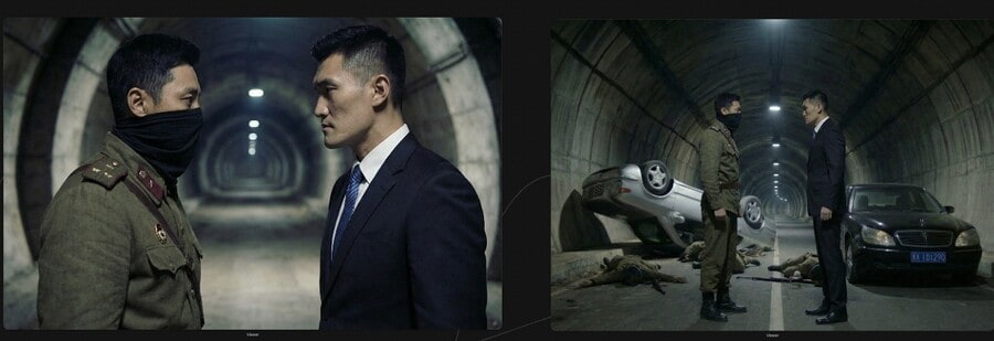 ▲ Scenes from 'Kim Manager' produced with AI. Provided by Morpheus Studio