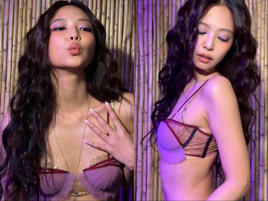 'Where Do I Put My Eyes?'... Jennie’s Micro Bra Top That Only Covers What Needs to Be Covered