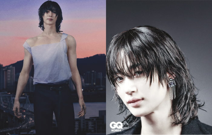 Is it Byeon Woo-seok? Long hair, off-shoulder… the toned muscles revealed in a 187 cm model fit