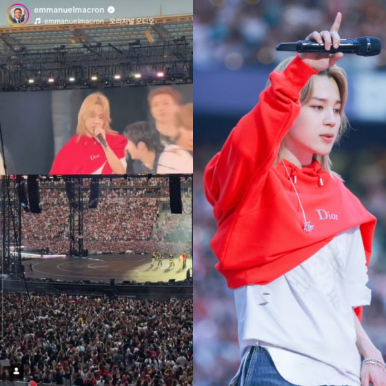 디올 품은 지민, BTS 파리 콘서트 달군 명품 무대