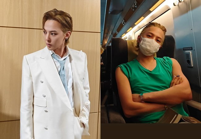 지드래곤, KTX에서 포착…슈트핏부터 퇴근길까지 아우라 폭발