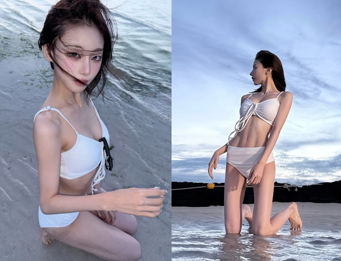 "무슨 일이야, 여며"…션, 문수아도 깜짝 놀란 비키니 자태 [★SNS]
