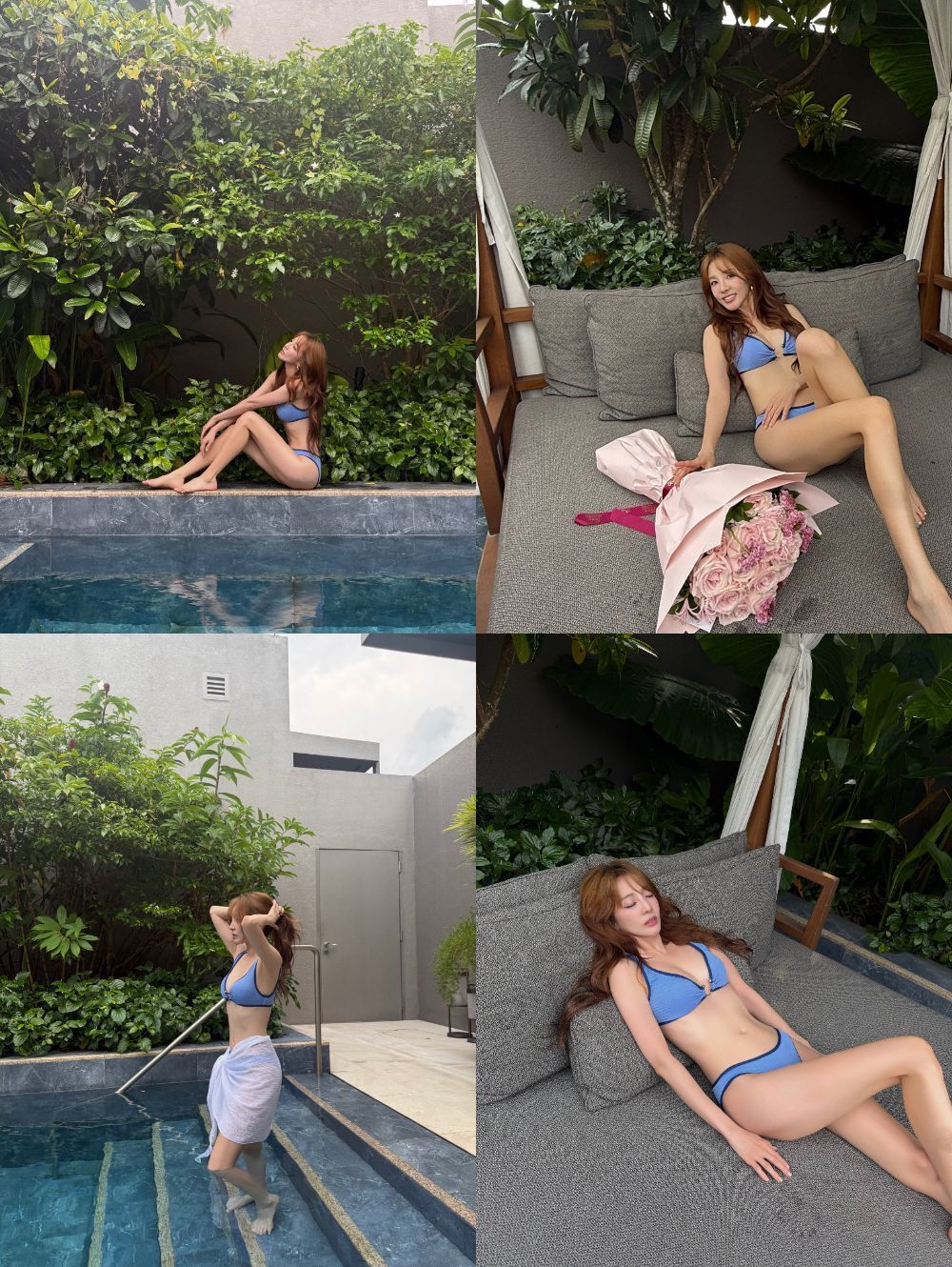 산다라박, 수영복 입고 청순+섹시 다 잡았다…휴양지 적신 '명품 비율' [스타★샷]