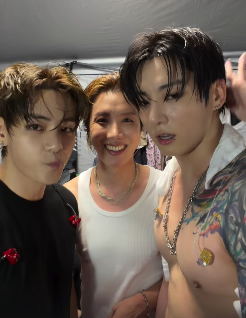 Jungkook Goes Shirtless, Tattoos ‘Fully’ on Display… Spotted with V and J-Hope Before and After the Show