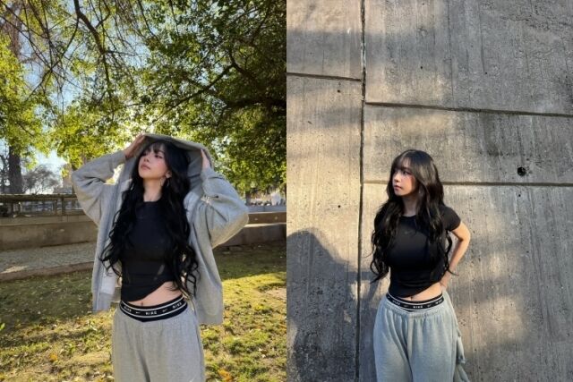 Karina said she had the Monday blues, then went this daring… ‘sagging look’ revealing her slender waist