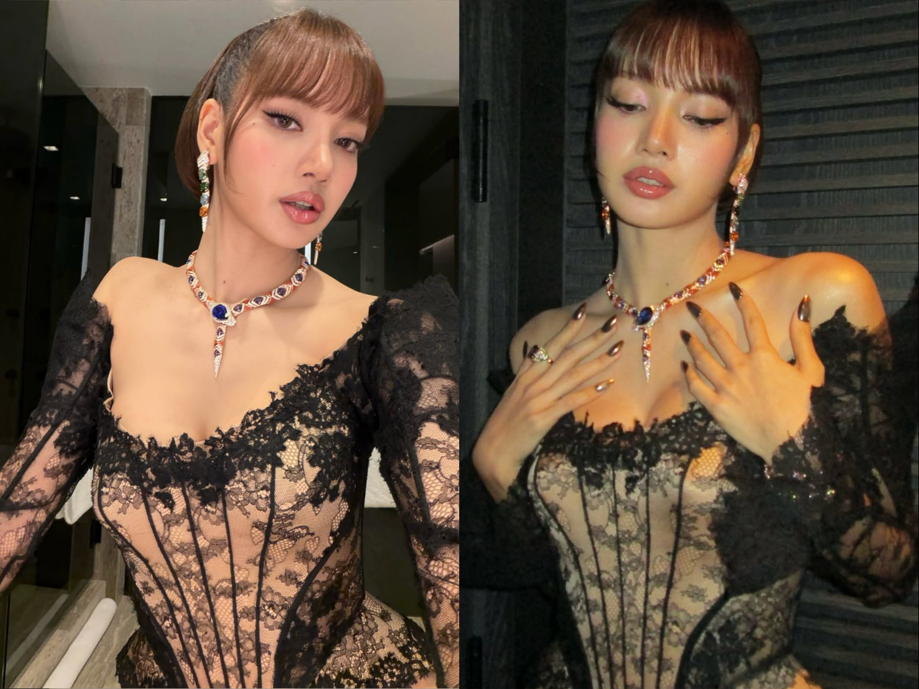 BLACKPINK’s Lisa in a nude-toned dress that creates an optical illusion… “Daring” as it seems almost sheer