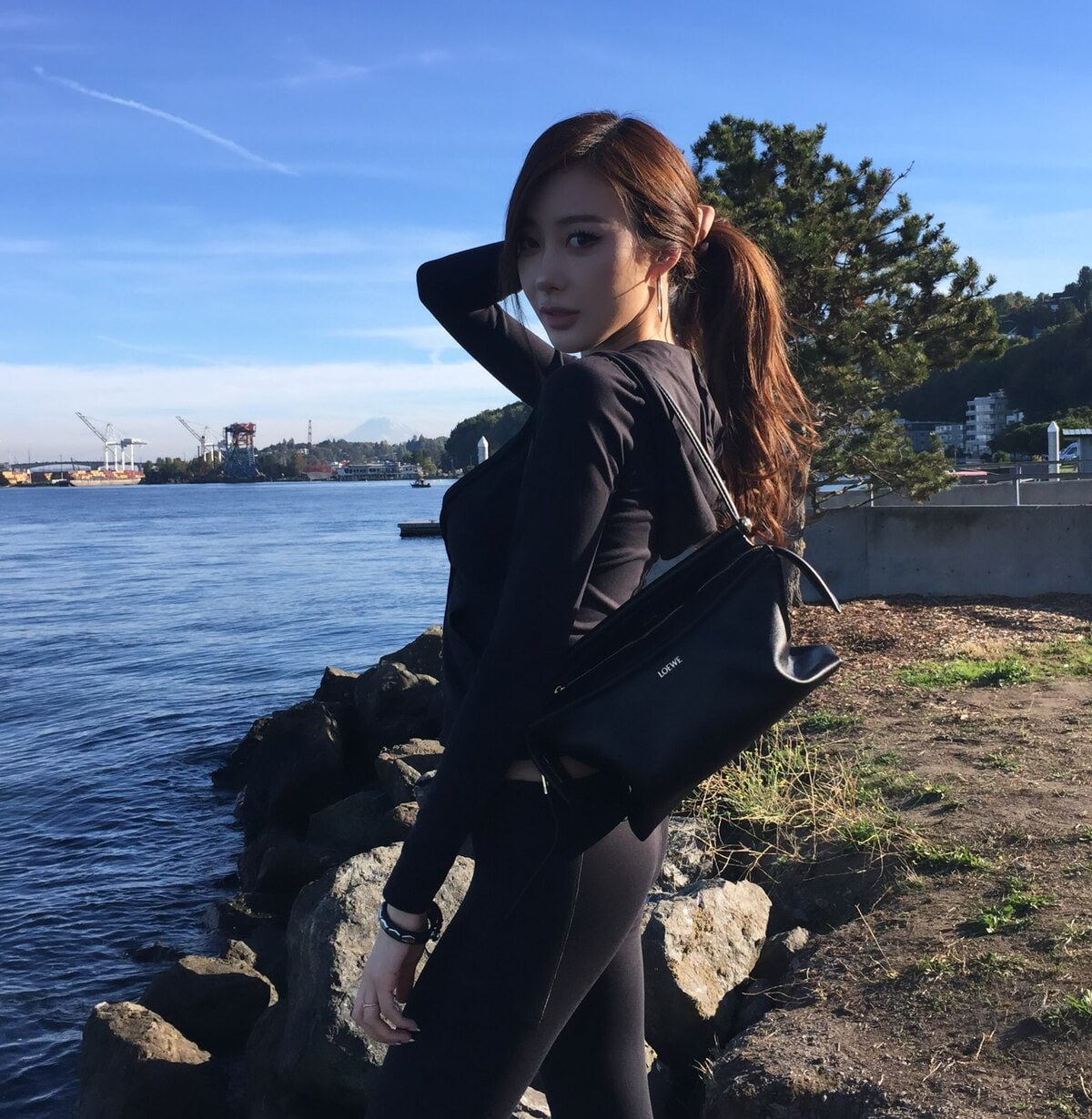 Giselle revealed a neat and sporty fashion look. Source: Giselle's social media