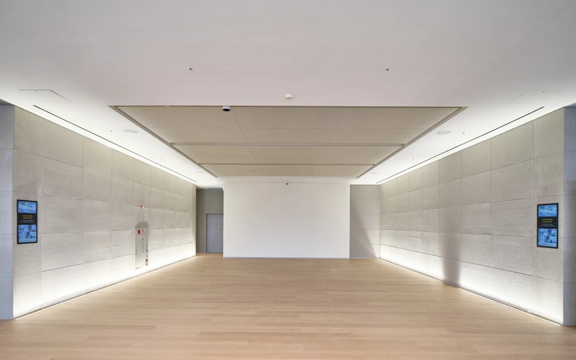 Interior view of the exhibition space at Pompidou Center Hanwha.