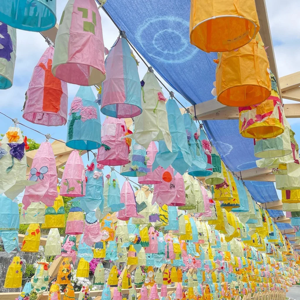 Photo zone at the nighttime lighting ceremony of the Wonju Hanji Festival