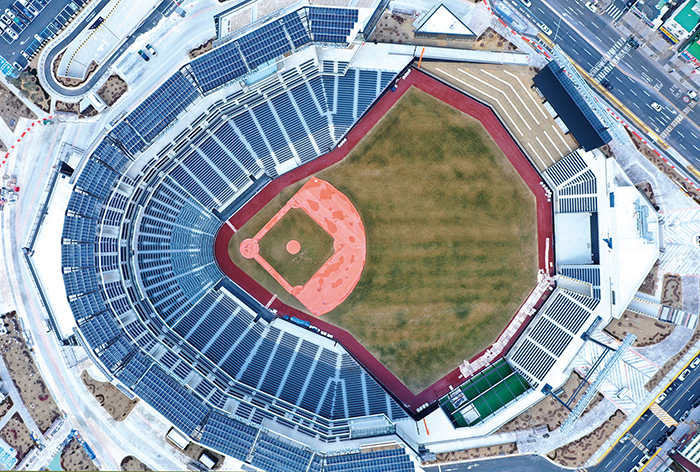 Daejeon Hanwha Life Ballpark, a 27,000-seat venue that followed the 1964 Hanbat Baseball Stadium
