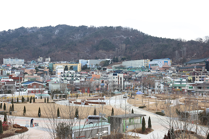 This is a space around Daejeon Hanwha Life Ballpark..