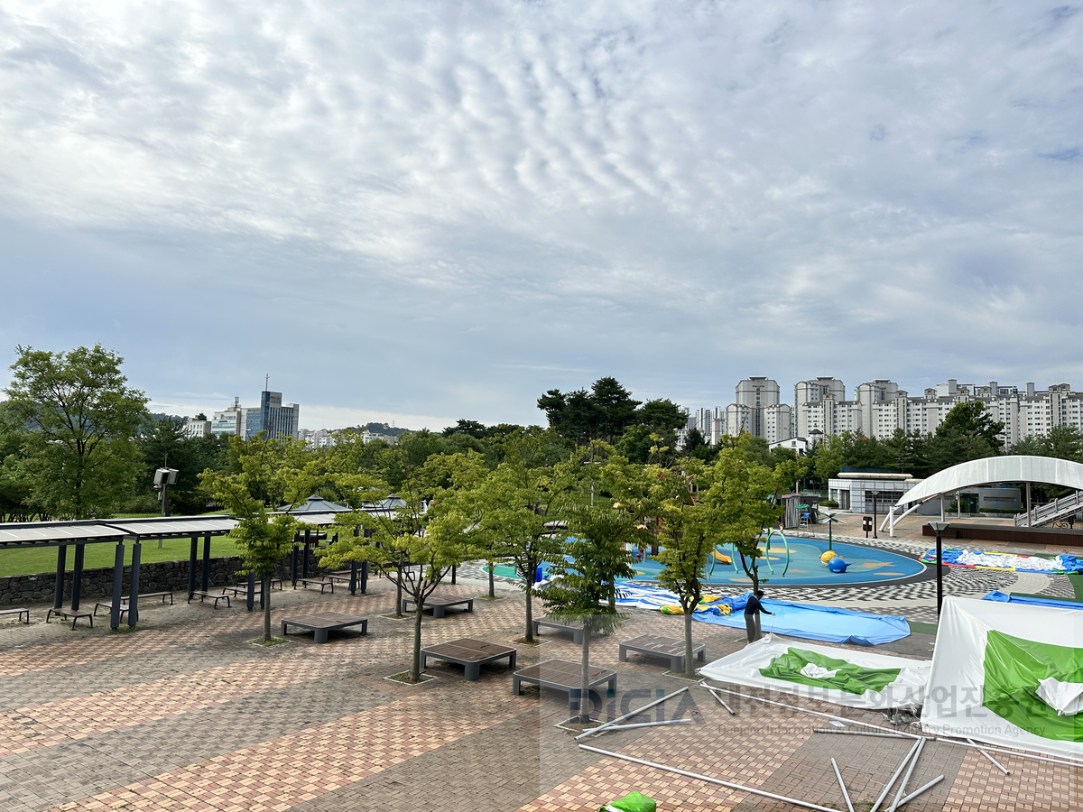 동화울수변공원 전경입니다.