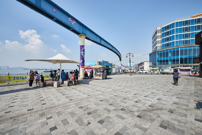 This is a panoramic view of the Wolmido coastal tourist attraction.