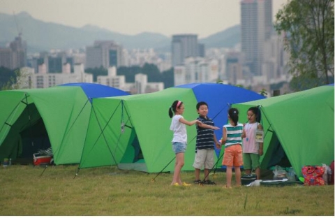 2009년의 노을캠핑장 모습입니다.