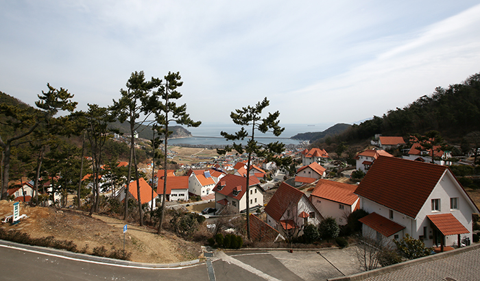 남해군 삼동면 물건리 독일마을입니다.