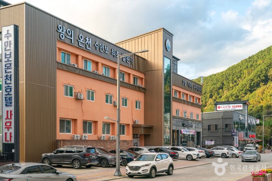 수안보온천 관광특구 전경입니다.