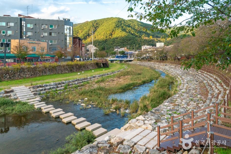 수안보온천 관광특구 전경입니다.