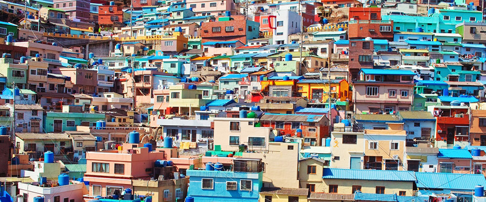 태극도 신앙촌과 피란민의 산비탈이 예술 골목이 된 감천문화마을
