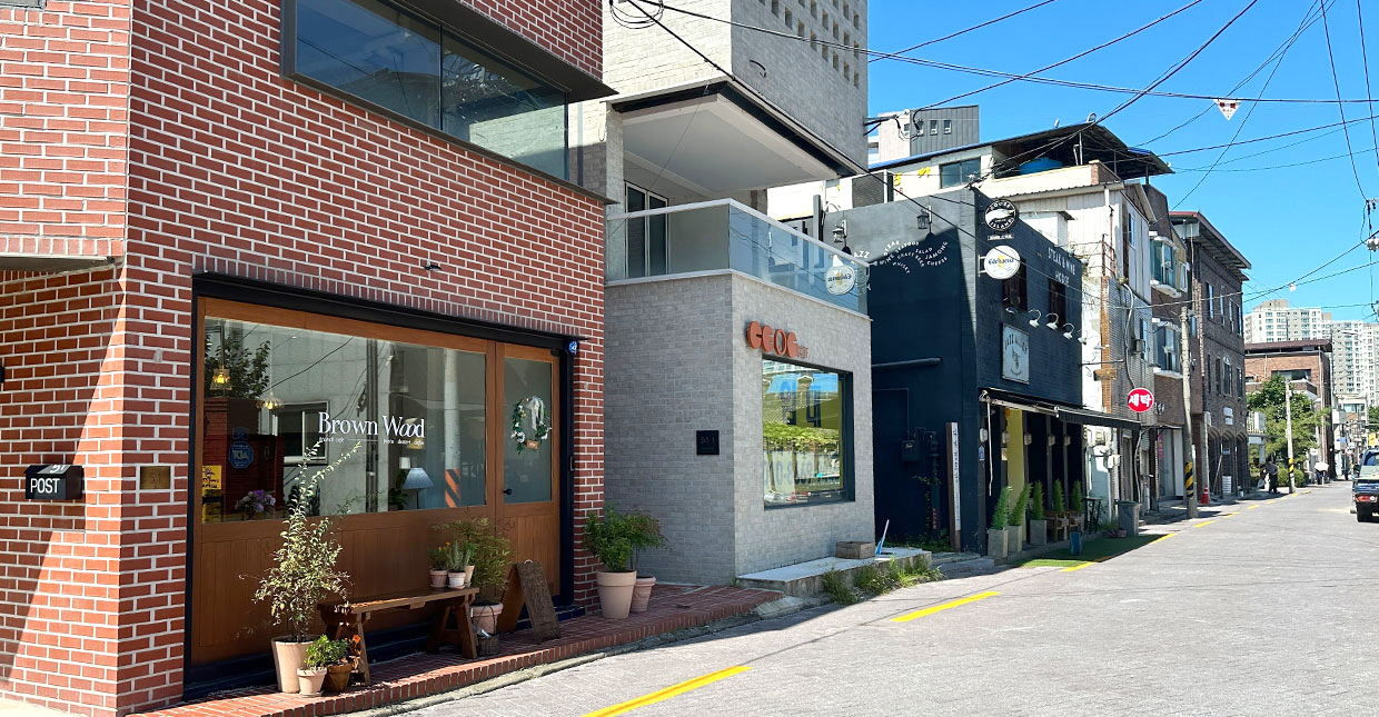 전주 객리단길 전경입니다.