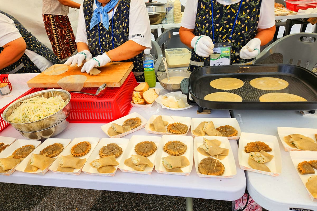 메밀로 만든 제주 향토음식 빙떡