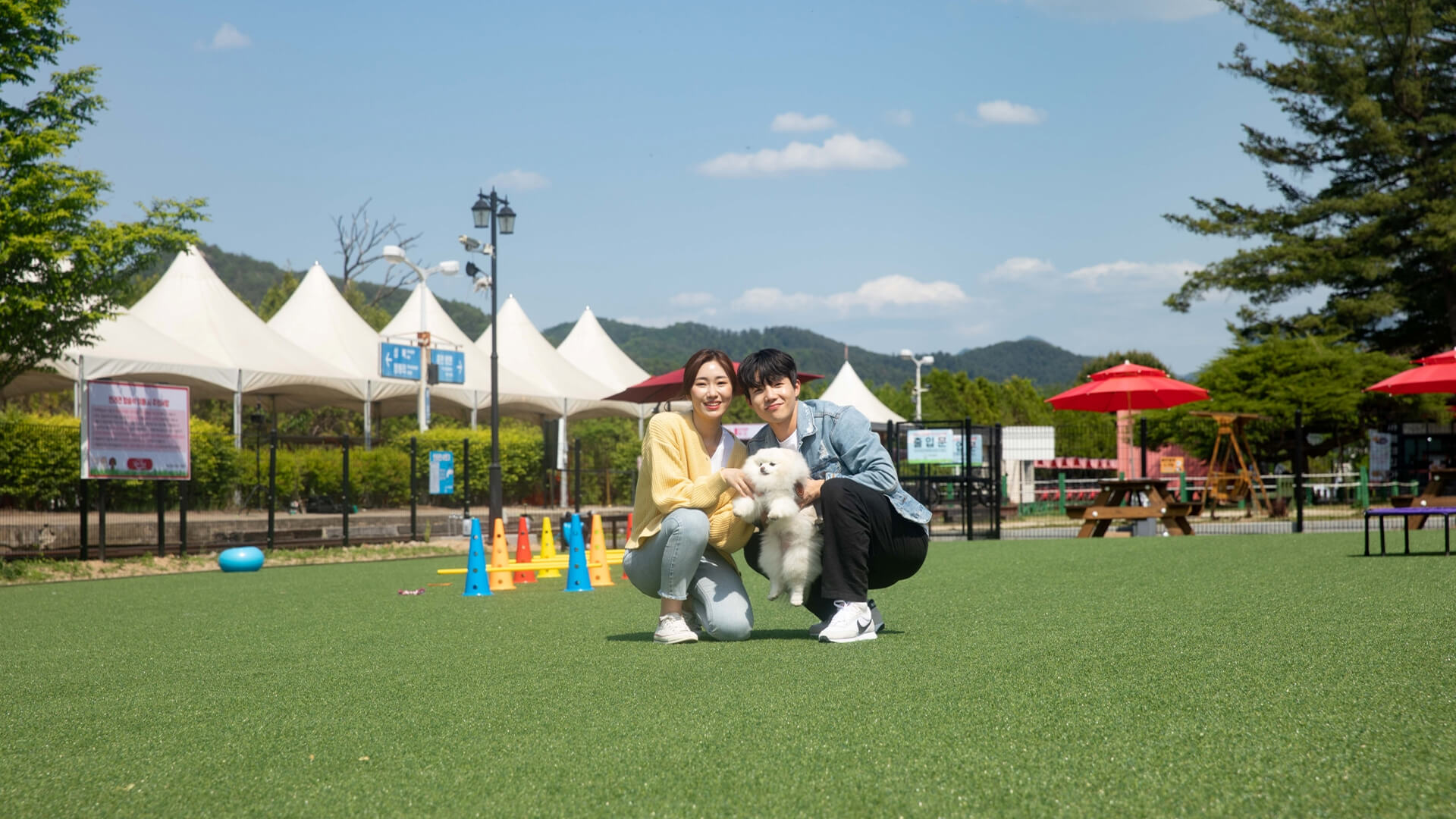 강촌레일파크 김유정 레일바이크 코스 전경입니다.