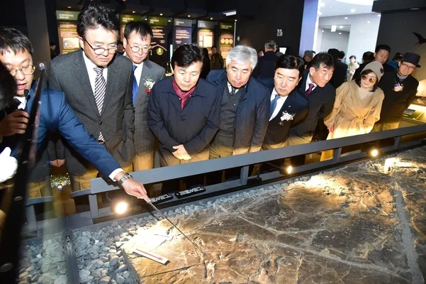 2019년 개관 당시 진주익룡발자국전시관 내부 모습입니다.