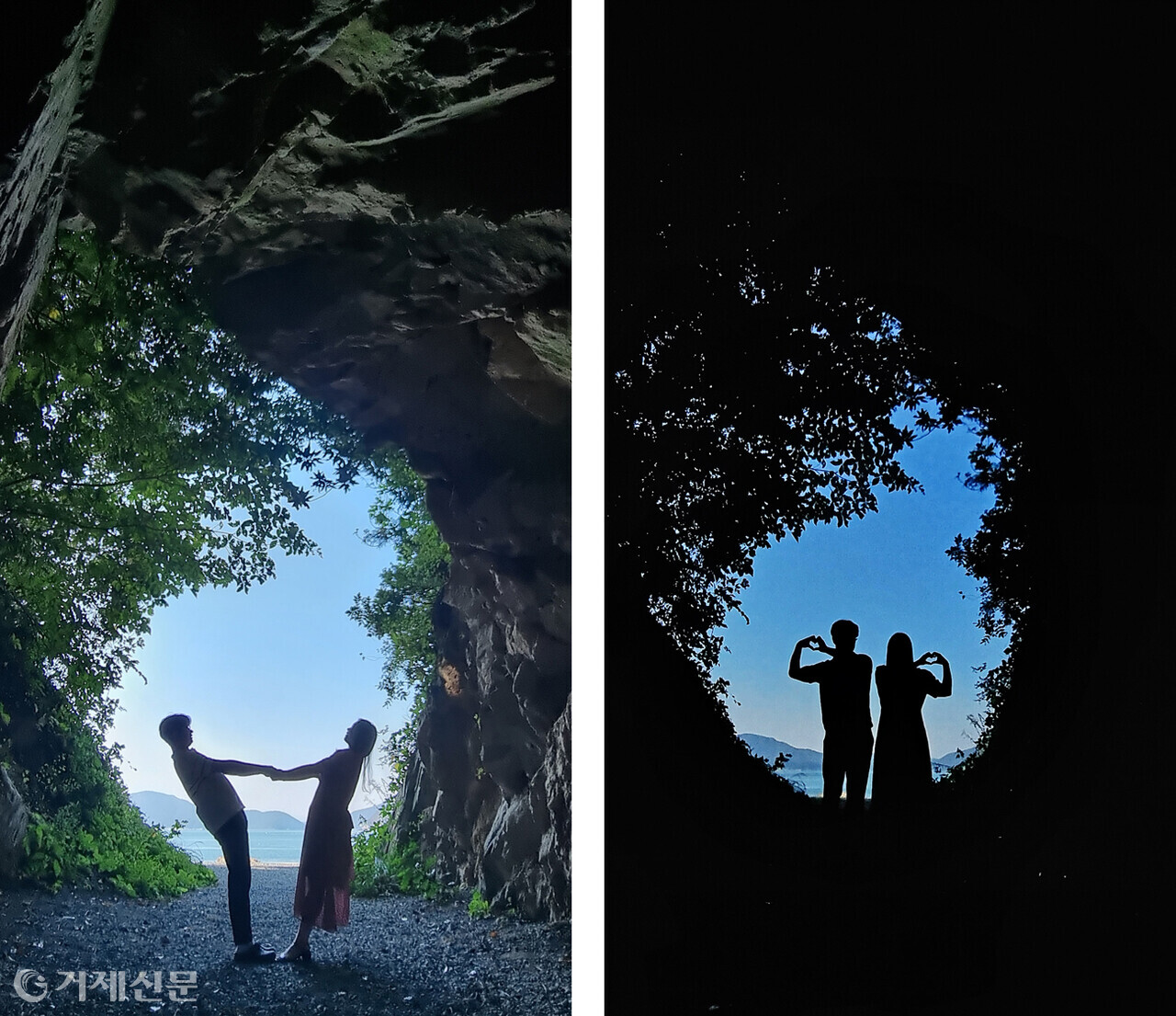 망산을 액자처럼 담는 5개의 전쟁 땅굴, 거제 근포마을