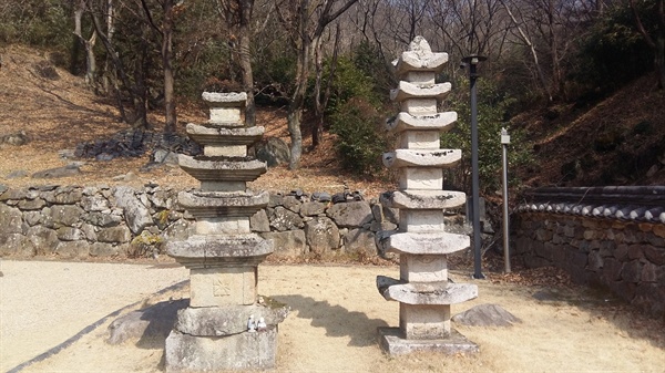 증심사 오백전 옆 오층석탑과 칠층석탑입니다.