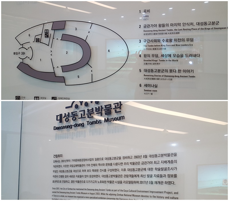 대성동고분박물관의 전시 공간입니다.