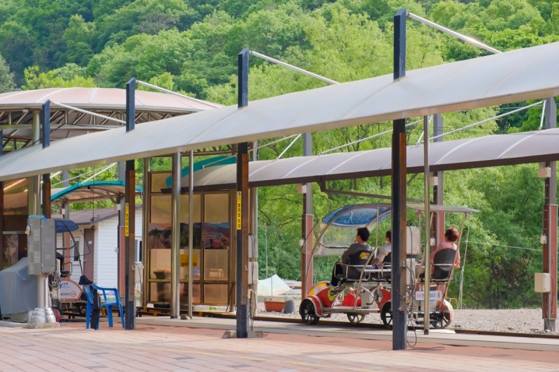 Mungyeong Jinnam Station Rail Bike Along a Disused Railway Line