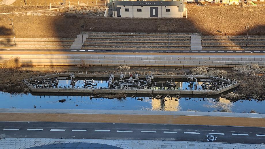 삼성천 음악분수와 고인돌광장을 함께 보는 반곡동 수변 산책