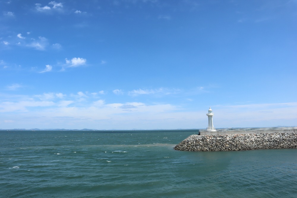 물빛찬수변공원 입구 주변의 산책 풍경입니다.