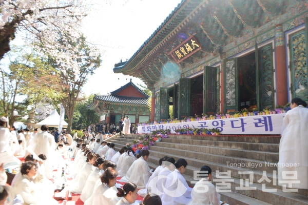 2019년 부산 차밭골문화제에서 열린 금강사 행사 모습입니다.