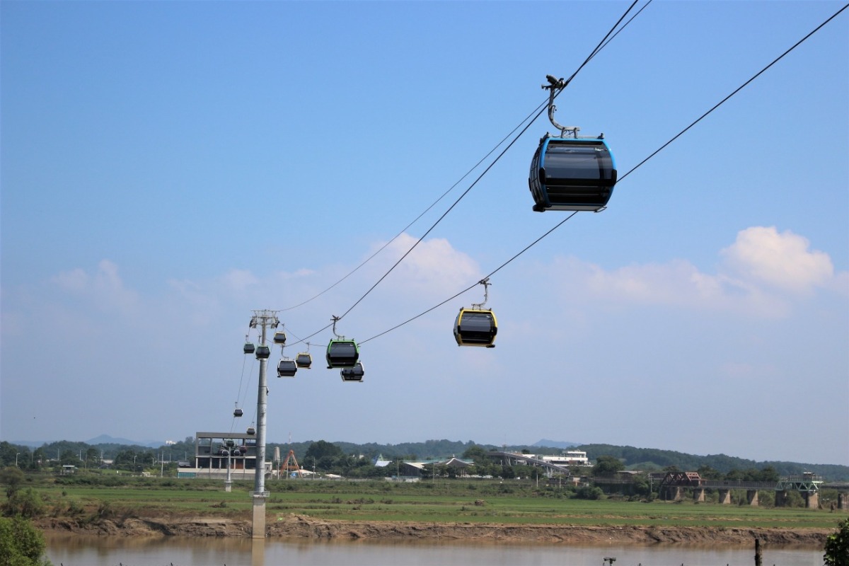 Paju Imjingak Peace Gondola Crossing the Imjin River into the Civilian Control Zone