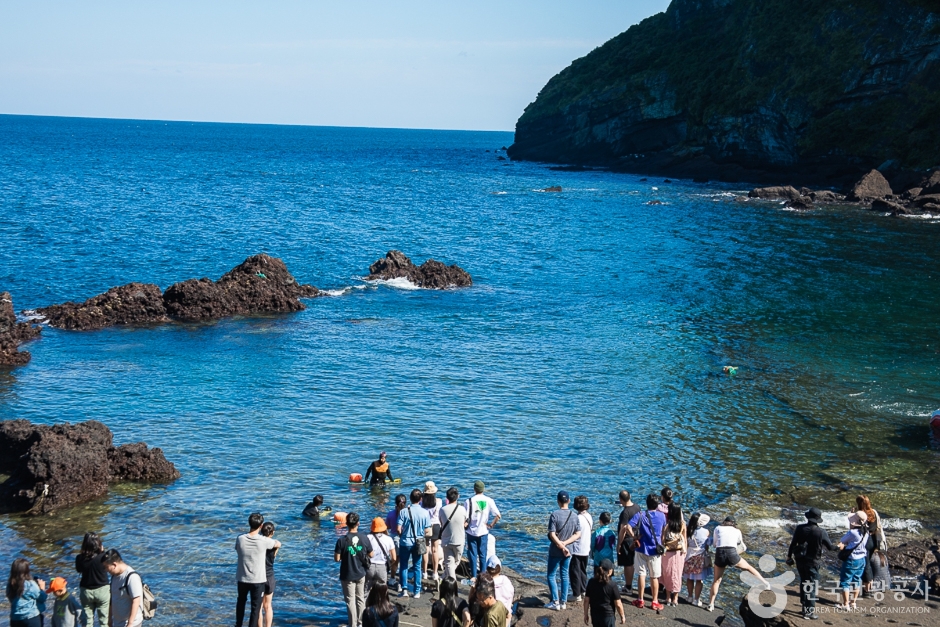Seongsanpo Haenyeo Diving Performance at Umutgae Coast