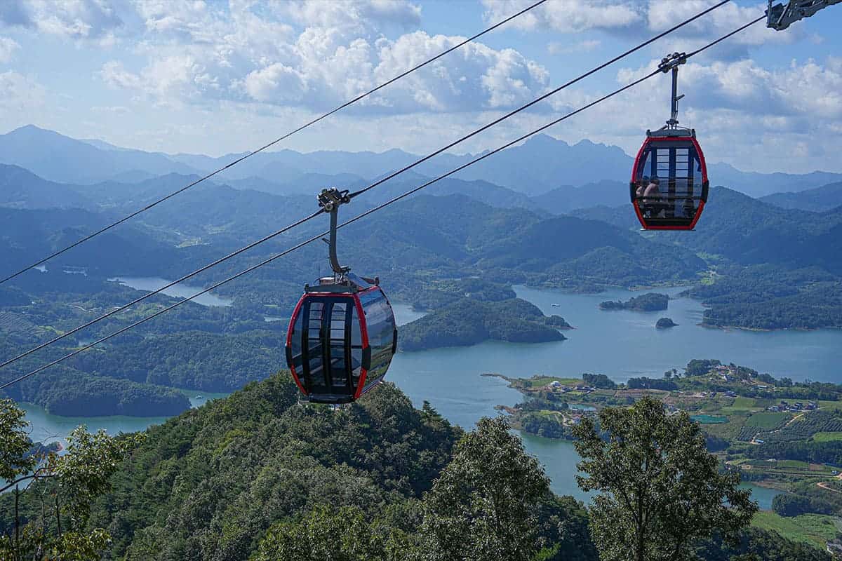 Chungbuk Jecheon Cheongpungho Ban Cable Car 벚꽃 단풍